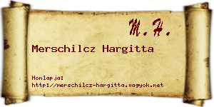 Merschilcz Hargitta névjegykártya